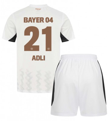 Bayer Leverkusen Amine Adli #21 Borta Kläder Barn 2024-25 Kortärmad (+ Korta byxor)